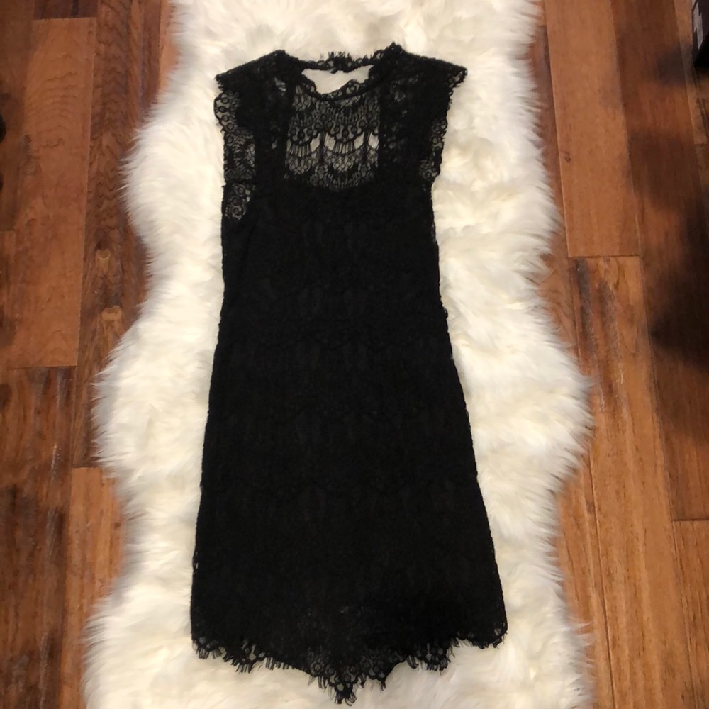Free People Black Lace Dress